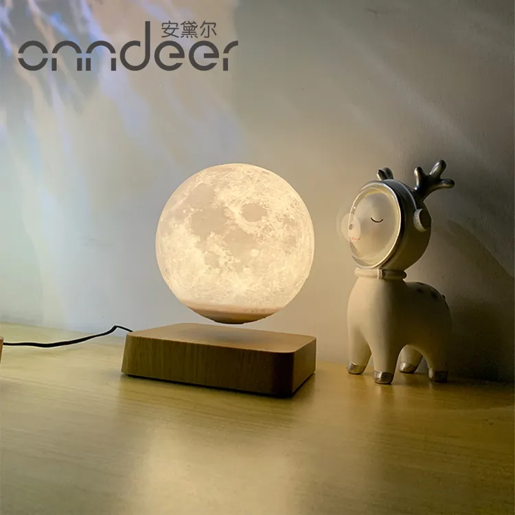 onndeer月球灯磁悬浮月球灯星球小夜灯台灯床头灯氛围灯生日礼物