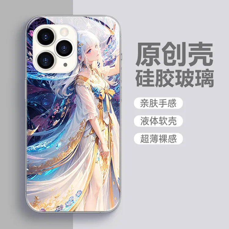 动漫女孩 iPhone手机壳适用于苹果华为荣耀小米红米vivoOPPO一加