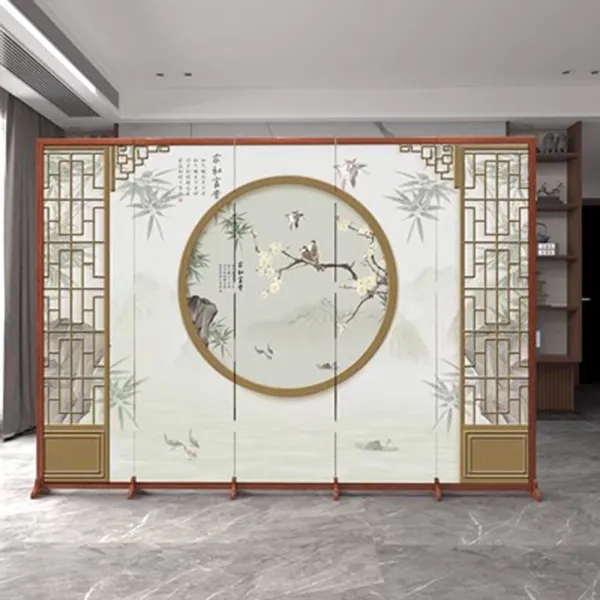 新中式简易屏风隔断墙折屏客厅国风卧室遮挡简约现代折叠移动家用