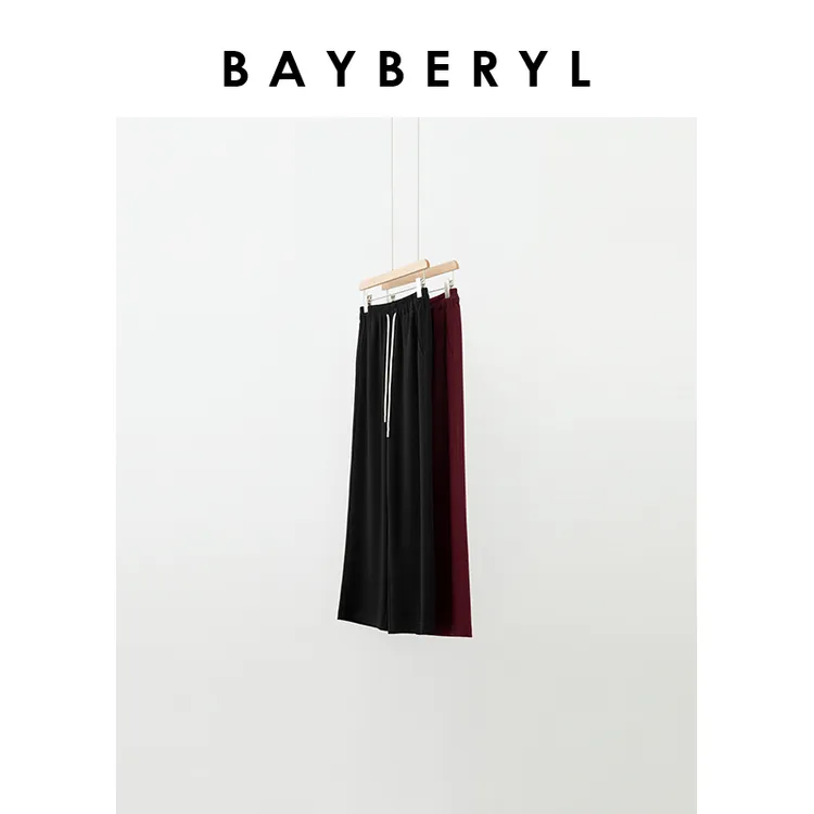 QC-BAYBERY老贝无限裤*经典抽绳直筒宽松百搭休闲裤XXK4H3044