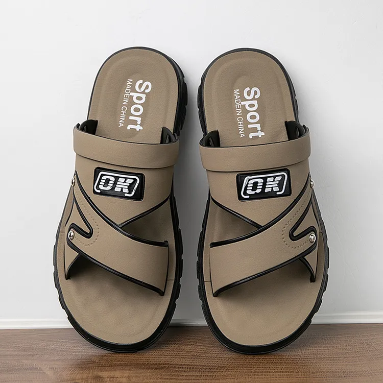 男士凉鞋俩用男潮流时尚外穿拖鞋一鞋两穿后带跟凉拖鞋软底男款