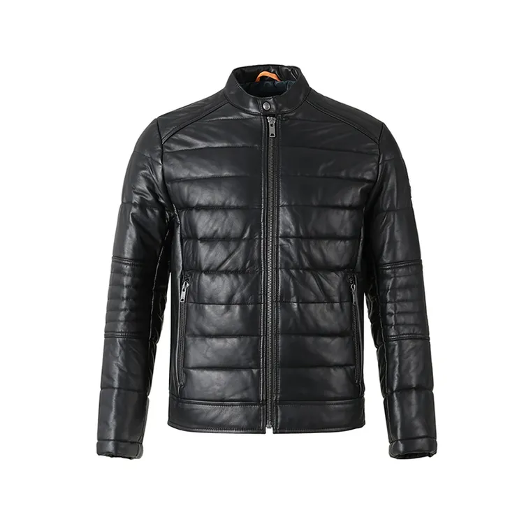 未使用 HugoBoss/雨果博斯 男士环保面料皮夹克棉服外套50498499