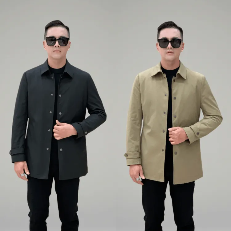 T&X/梯形男士秋冬两色简约休闲显高显瘦薄棉短款风衣外套（0018）