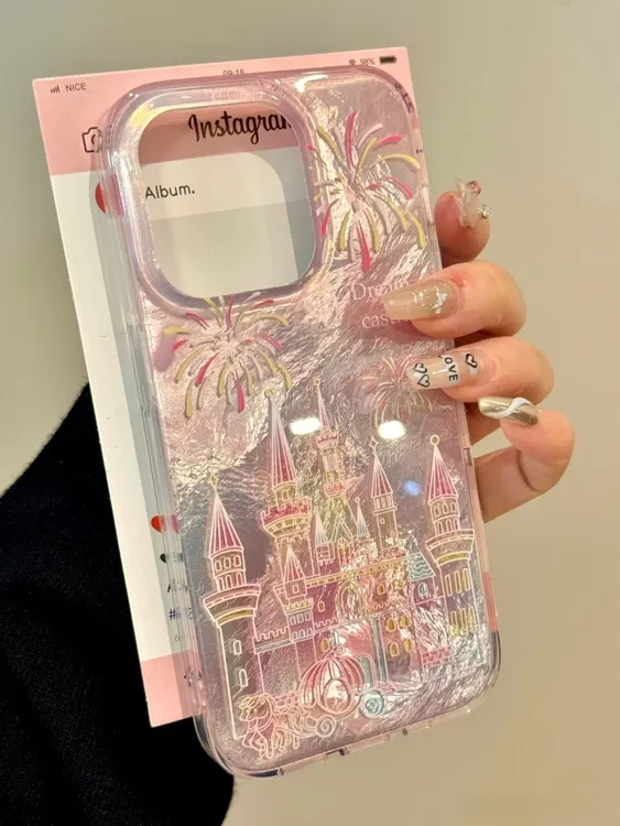 绚烂烟花城堡适用苹果iphone小米15/14/13pro/vivo华为oppo手机壳