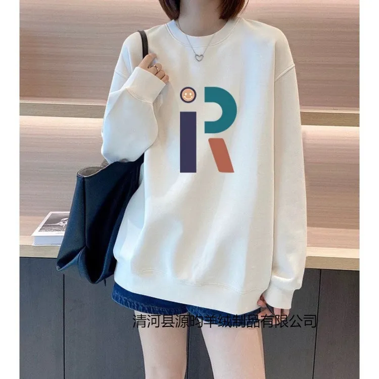 长袖宽松圆领韩版时尚休闲百搭印花秋冬春秋季女装2025年秋季高级