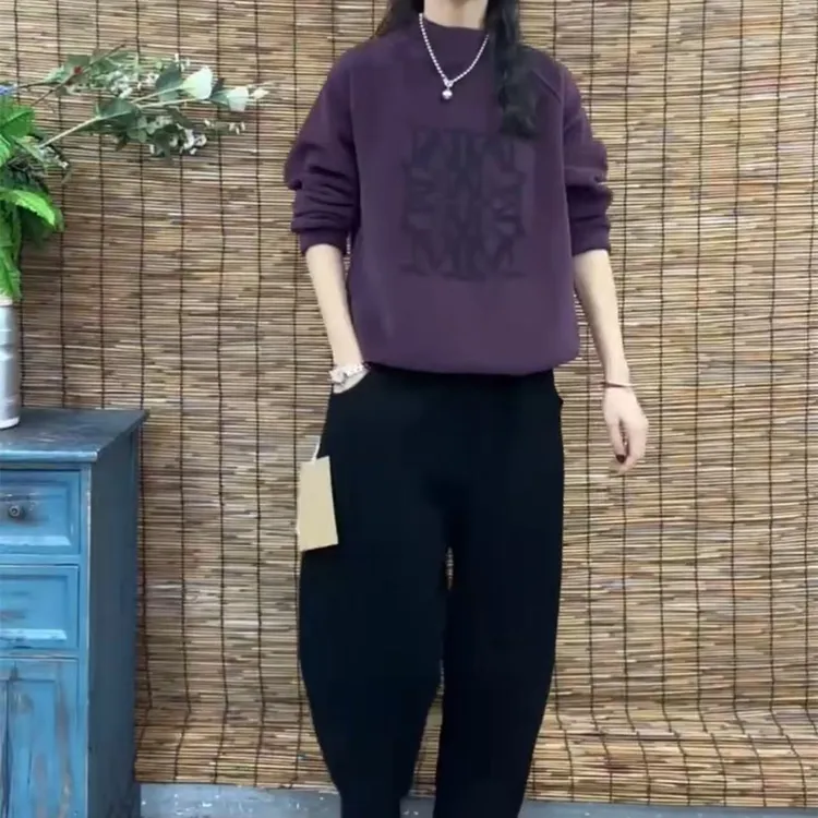 03新款洋气宽松长袖卫衣休闲哈伦裤女装潮