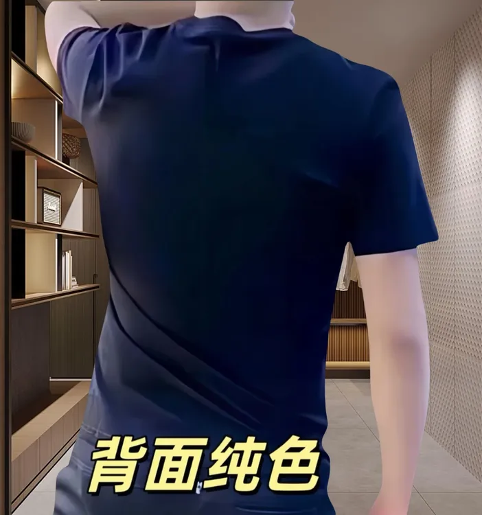 2025新款时尚潮流运动休闲男士百搭修身圆领弹力短袖高品质T恤