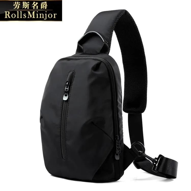 劳斯名爵轻奢品牌胸包男帆布男士斜挎包时尚男包牛津布包休闲运动