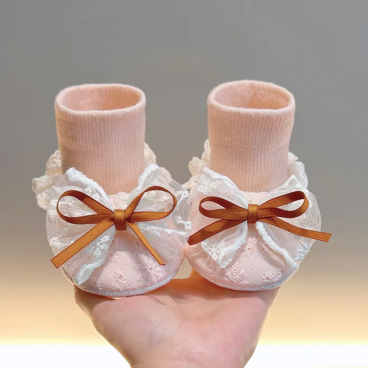婴儿脚套春秋季夹棉保暖初生宝宝软底鞋婴幼儿冬季防掉脚鞋子袜套