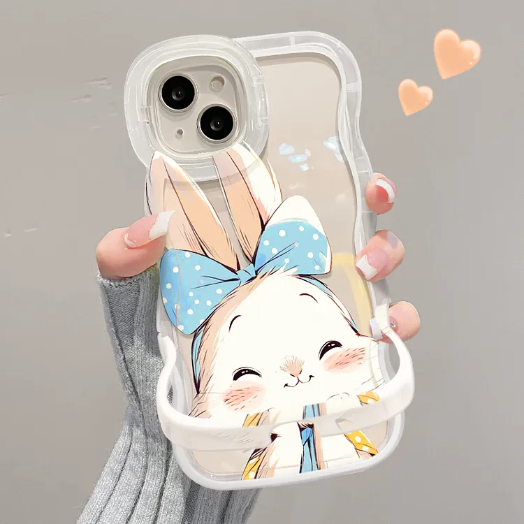 兔子适用苹果15华为oppo/vivo小米iPhone16板凳双支架手机壳