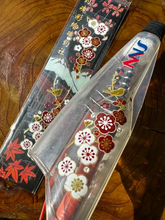 钓魂彩绘矶钓竿贴纸鱼竿贴纸沙金贴纸鱼具贴纸12.5x2.5厘米