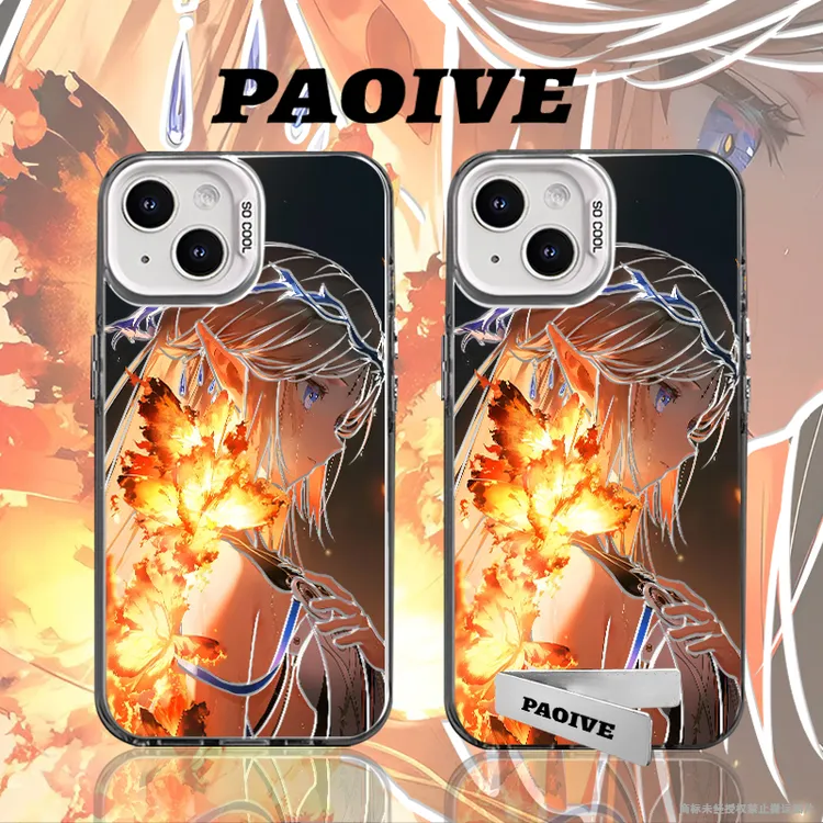 卡提希娅适用苹果华为vivoiPhone小米三星防摔彩银手机壳