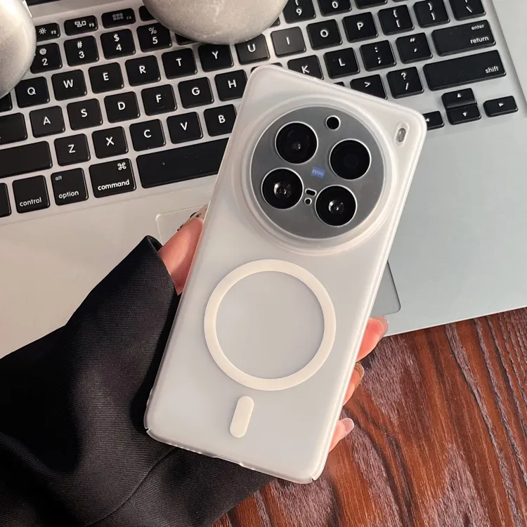 适用vivox200s冰雾磁吸手机壳华为p80米15spro肤感防指纹保护套OP
