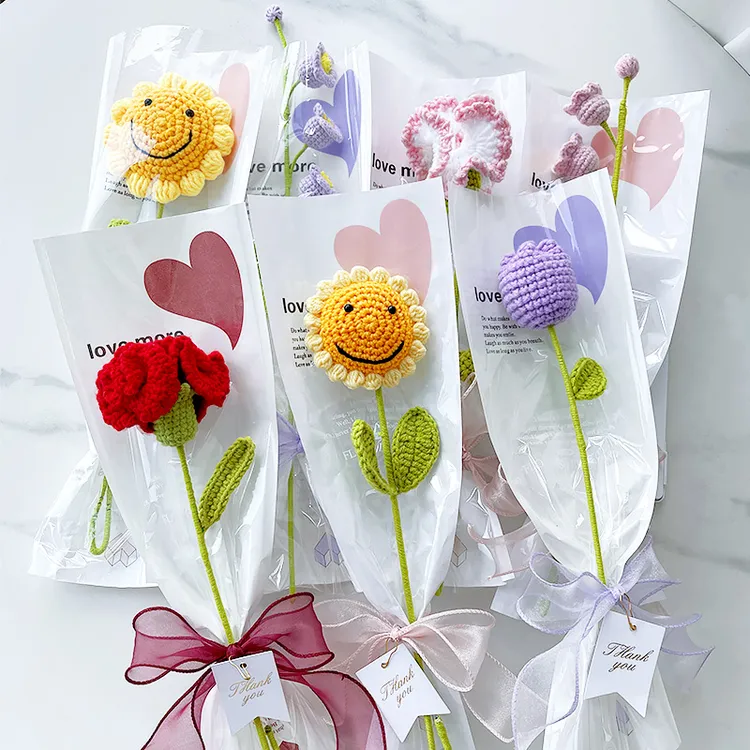 针织花束生日高级感幼儿园小学圣诞节礼物送女老师男手工diy实用