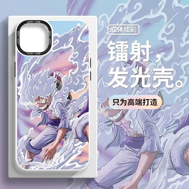 海贼王路飞渐变镭射iPhone14promax手机壳苹果13pro男士12潮牌防