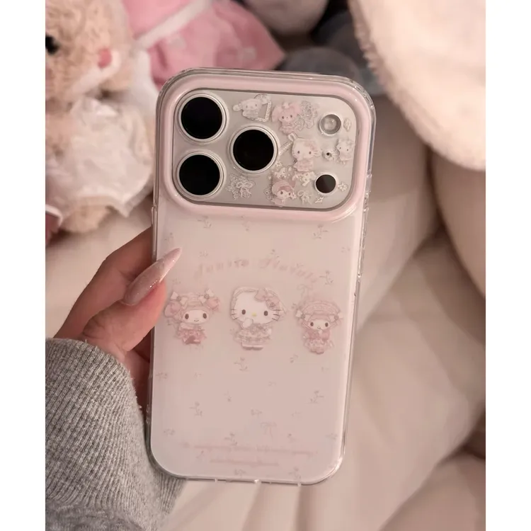 碎花美乐蒂KT适用苹果17promax手机壳iPhone16大视窗15防摔14/13