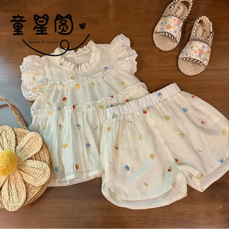 套装两件套碎花网红儿童潮女童韩版夏季新款公主女宝宝洋气