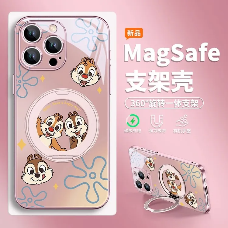 适用iPhone16ProMax奇奇蒂蒂手机壳苹果17新款16Pro支架磁吸新款