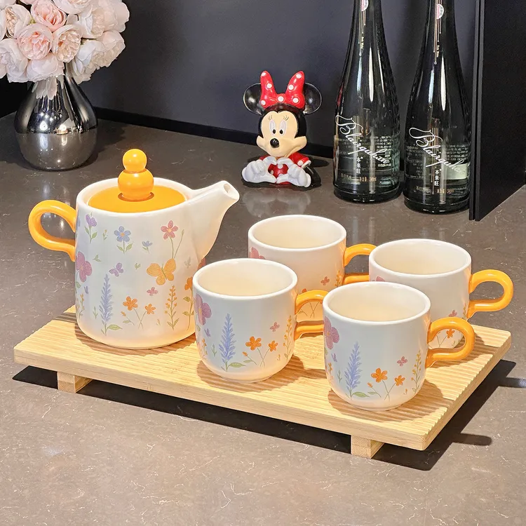 轻奢水壶杯子套装家用高颜值陶瓷泡茶壶茶杯乔迁新居高档茶具整套