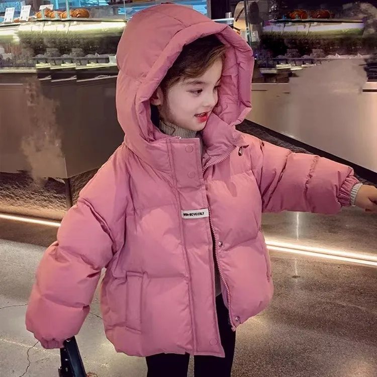 冬装新款儿童连帽羽绒棉服保暖可爱冬季童装加厚中小童棉衣外套潮