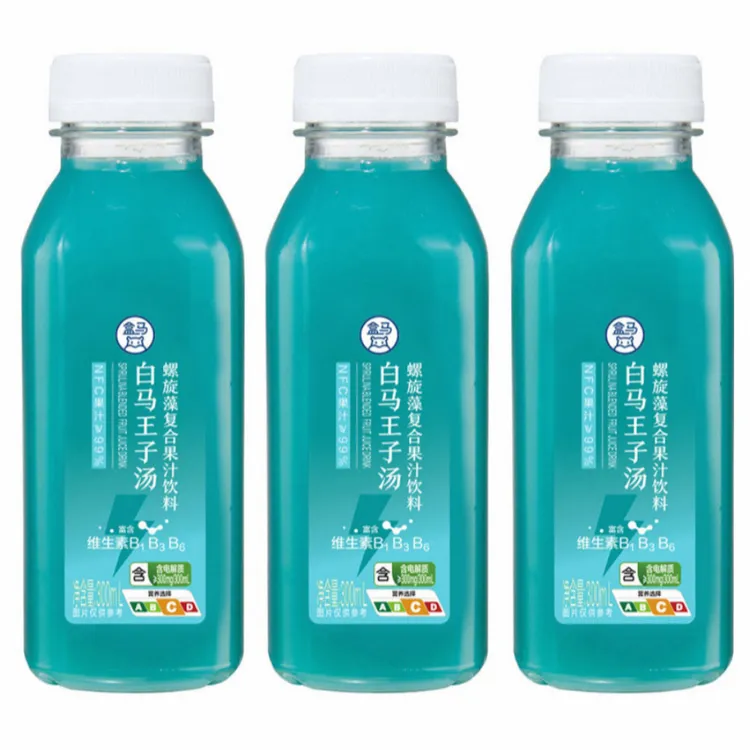 盒马代购白马王子汤螺旋藻复合果汁饮料300ML*3瓶NFC果汁饮品