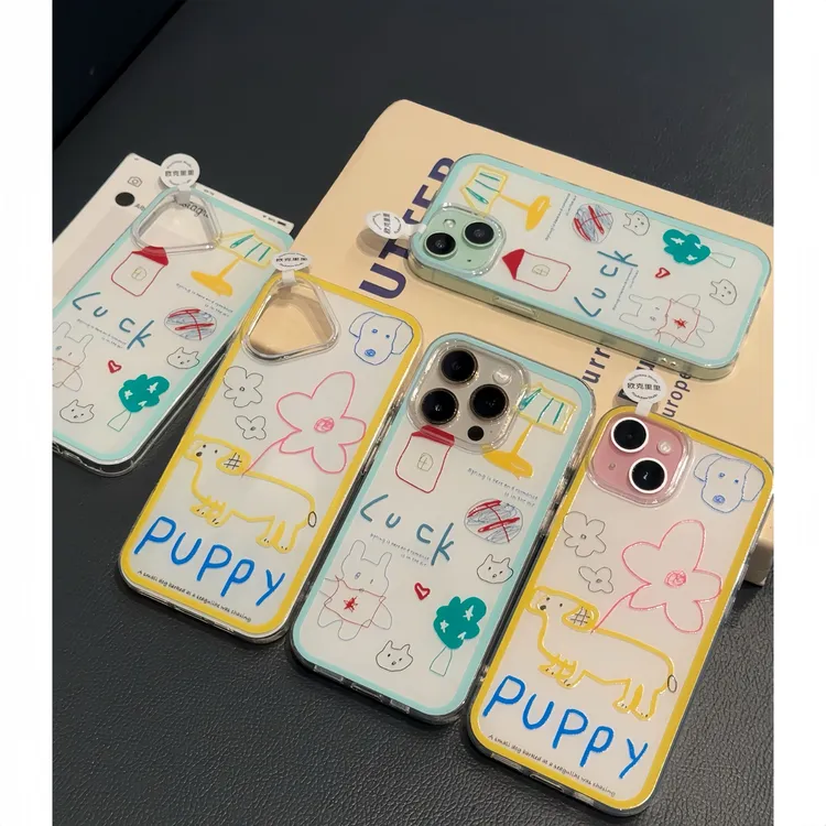 欧克里里Luck抽象猫狗苹果16promax手机壳华为P70vivo小米15oppo