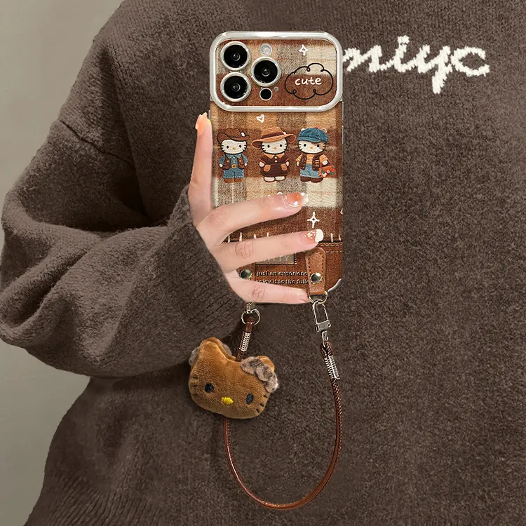 三小KT猫适用苹果17Pro华为OPPO/VIVO小米iPhone16视窗贴皮手机壳