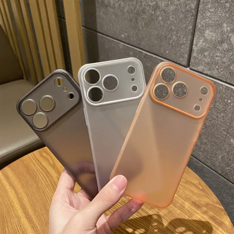 超轻薄磨砂适用苹果17promax手机壳17/16pro硬15新款橙色保护套潮