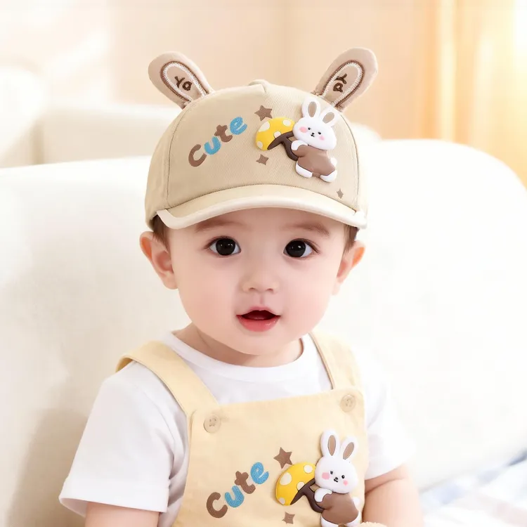 Beinaqian/贝娜茜婴儿帽子春秋男宝宝鸭舌帽遮阳帽棒球帽婴幼儿女