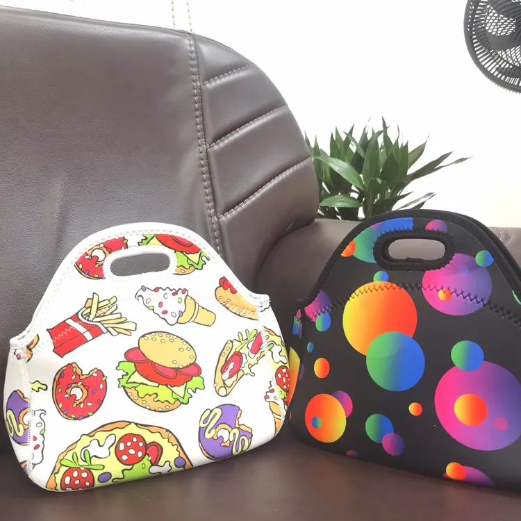 野餐户外卡通风学生双肩背大号保温包小包包印花防水立体便携时尚