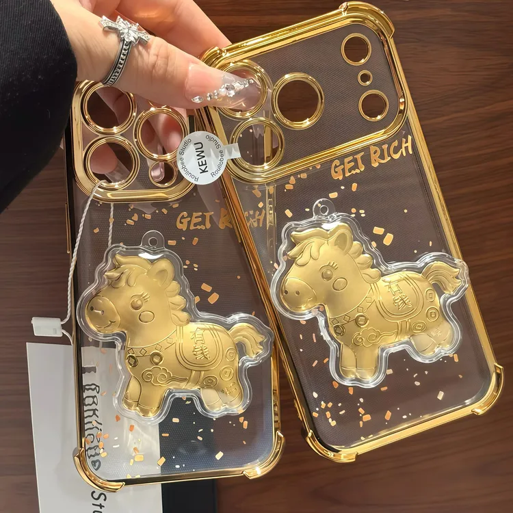 马上有钱立体适用苹果16/17手机壳iPhone15小米14vivoppo华为套潮