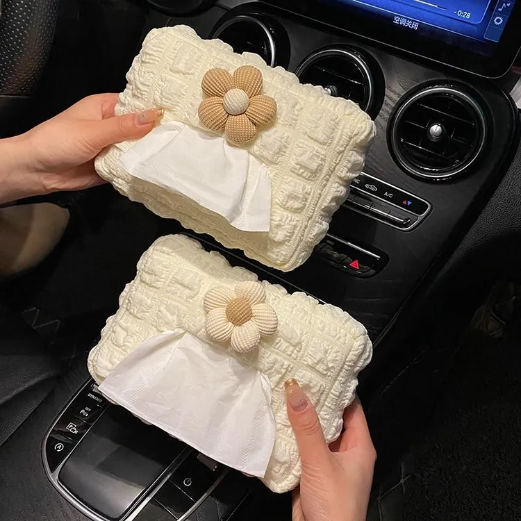  简约时尚小香风纸巾盒客厅卧室桌面纸巾套轻奢高级氛围感抽纸盒