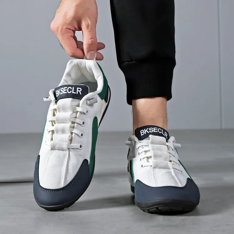 2025新款透气低跟轻便青年轻质运动胶粘网面鞋男鞋百搭低帮跑步鞋