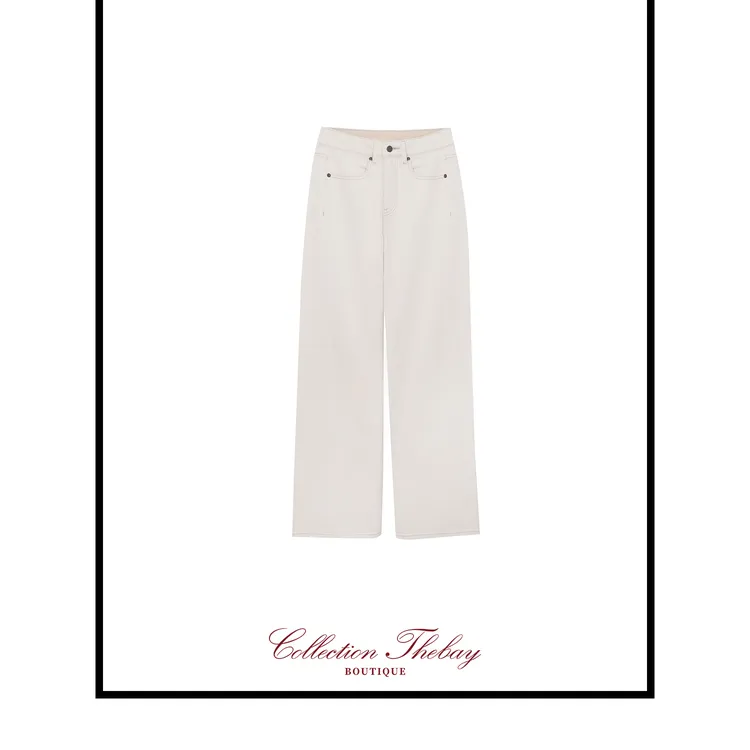 TheBay【瘦身镜】直筒阔腿牛仔裤Bay2SDBJ0494