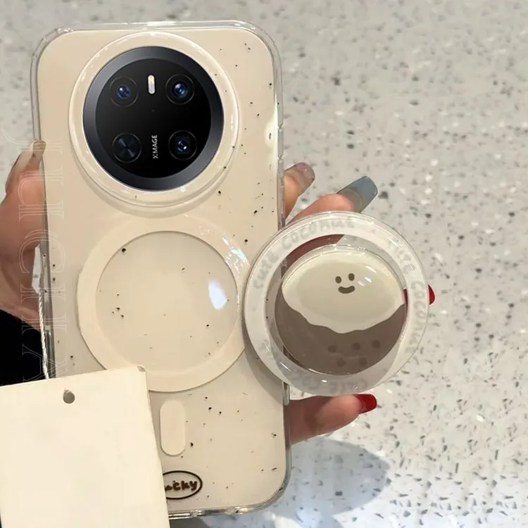 泼墨椰子适用苹果16plus手机壳高级感女款小众华为mate70卡通VIVO