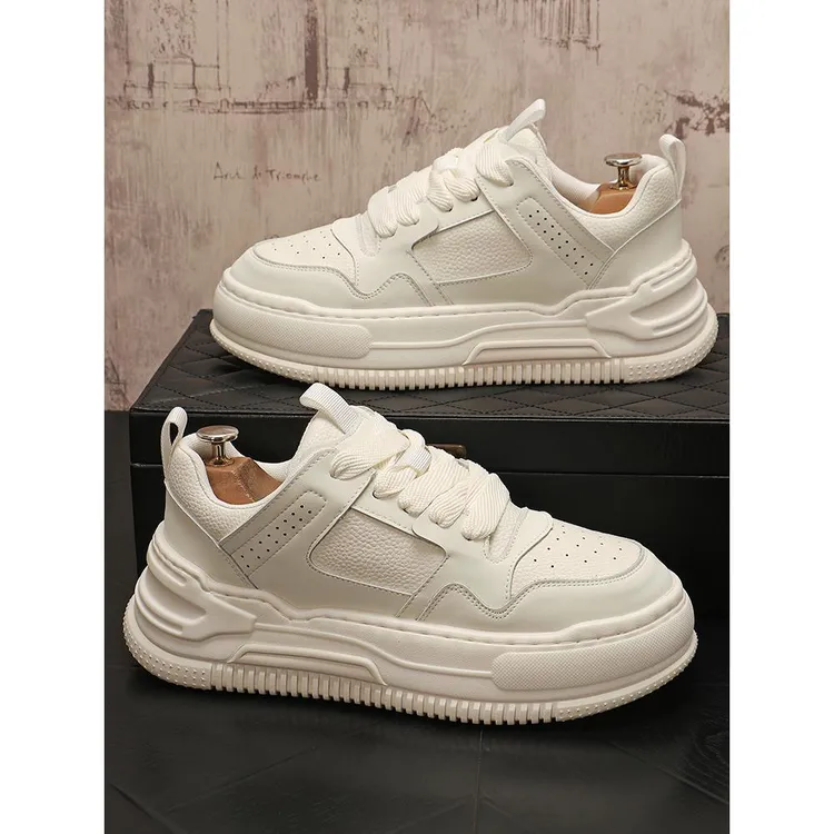 板鞋男新款拼色学生休闲鞋韩版潮男面包鞋百搭时尚休闲厚底小白鞋