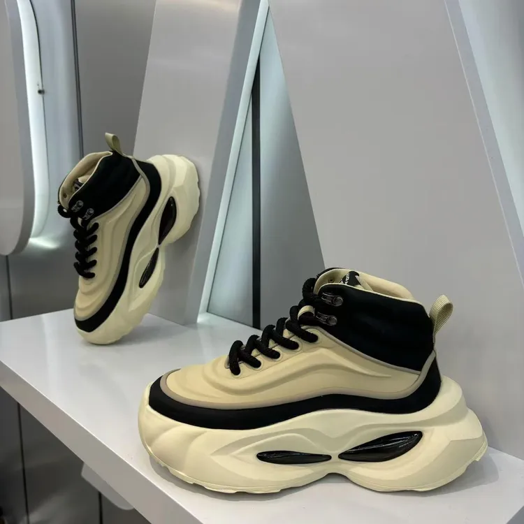 厚底增高老爹鞋男秋冬新款男士休闲鞋小众设计百冬季加绒老爹