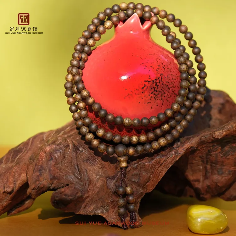 沉香【镇店款】5mm圆珠多圈海南绿奇楠沉香手串花香蜜甜正品保证