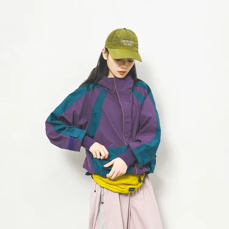 Epicsocotra秋装山系户外拼色机能工装外套男女冲锋衣休闲夹克