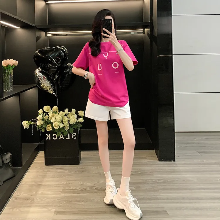 休闲运动套装阔腿运动高街穿搭多巴胺穿搭显瘦网红时尚百搭夏季