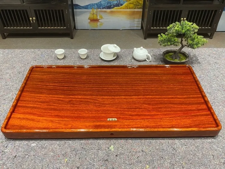 红塔利竹制长方形茶几整块整板排水式实木茶盘竹茶盘家用省内包邮
