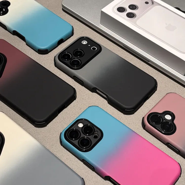 ZMGX渐变四角防摔适用iPhone16/17promax手机壳华为P70磨砂mate60