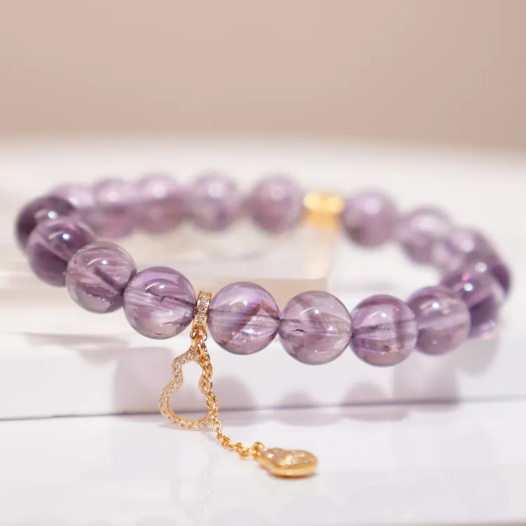 巴西紫水晶设计款 10mm s925多样性发一