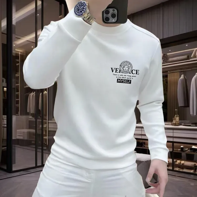 秋季男士秋冬大码休闲卫衣百搭上衣长袖圆领时尚秋冬加厚男休闲