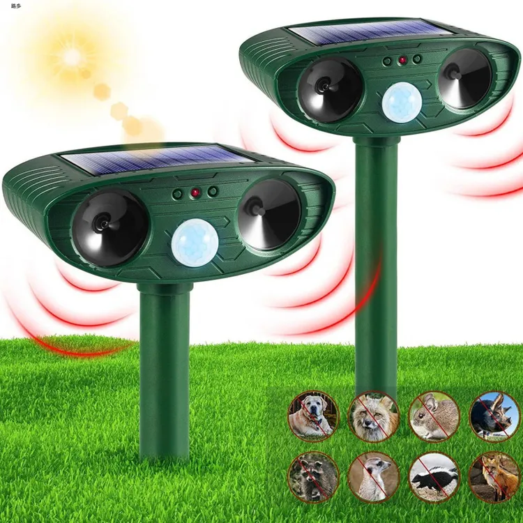 户外太阳能驱赶器动物驱赶器超声波驱赶器爆闪款