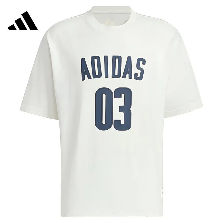 Adidas阿迪达斯【官方正品】男子纯棉运动休闲宽松短袖T恤JM7232