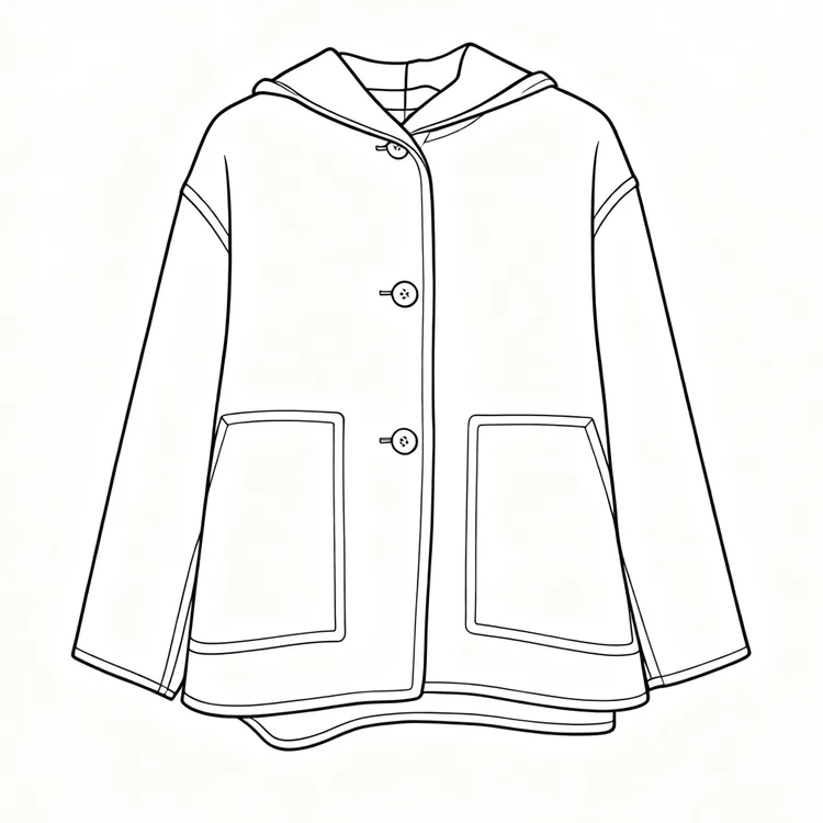  【Montendre】秋冬新款 M 休闲羊毛混纺气质设计感连帽毛呢大衣女