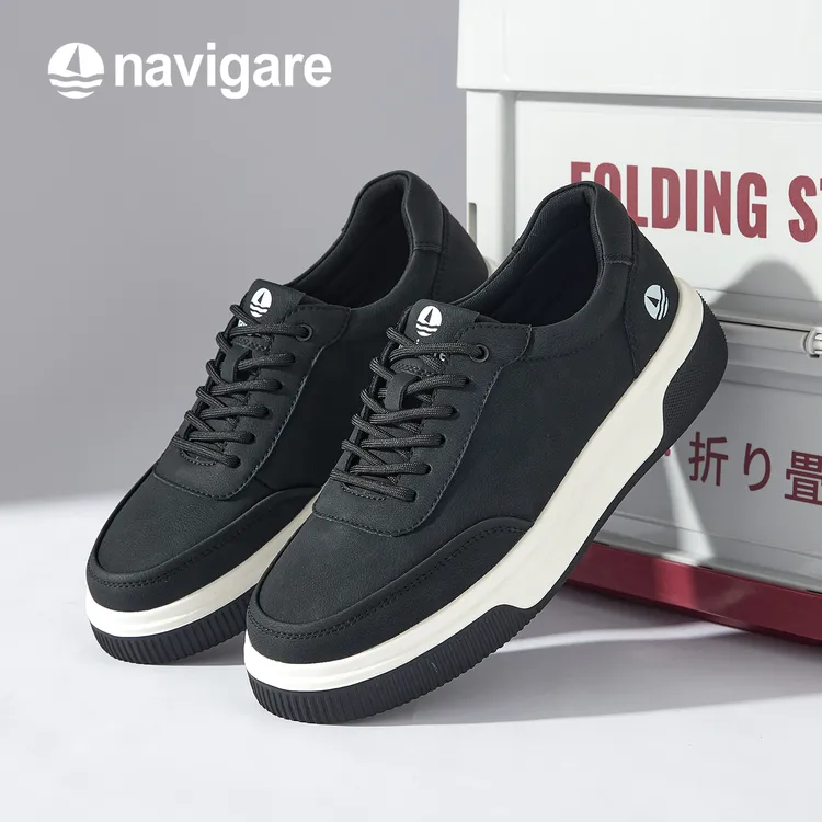 Navigare/纳维凯尔秋季新款男士休闲板鞋运动百搭厚底缓震ins