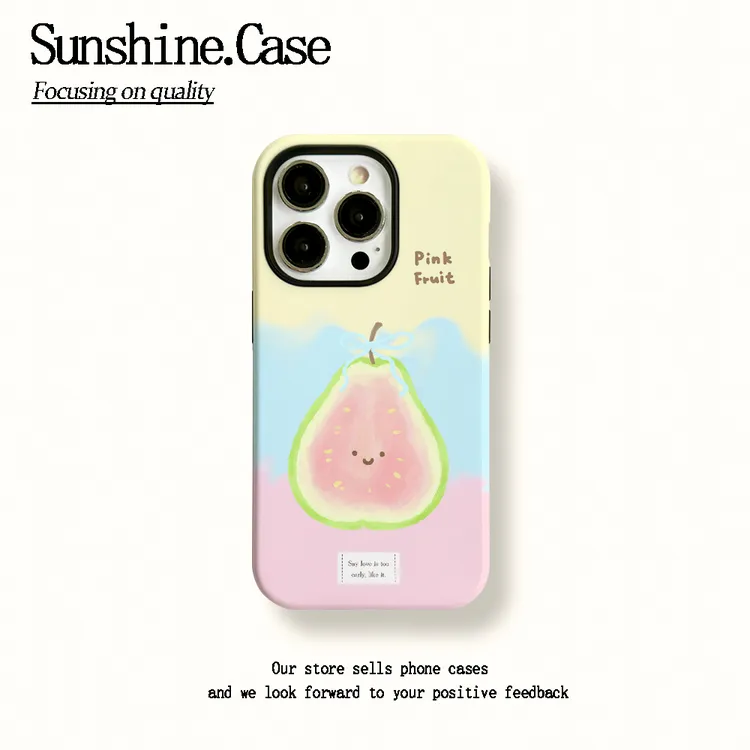 菲林二合一适用苹果华为vivo小米oppo手机壳可爱无花果17PRO/16