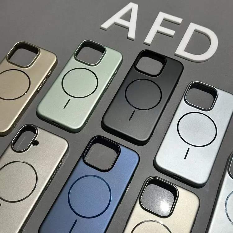 奥菲顿超薄金属磁吸适用iPhone17/16/15promax手机壳14高级13纯色